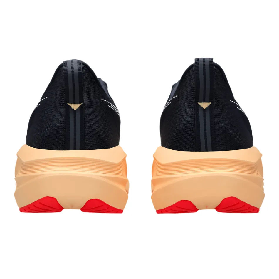 orthopedic running shoes ASICS Men's NOVABLAST 5 Running Shoes in Midnight/Orange Glow AW25