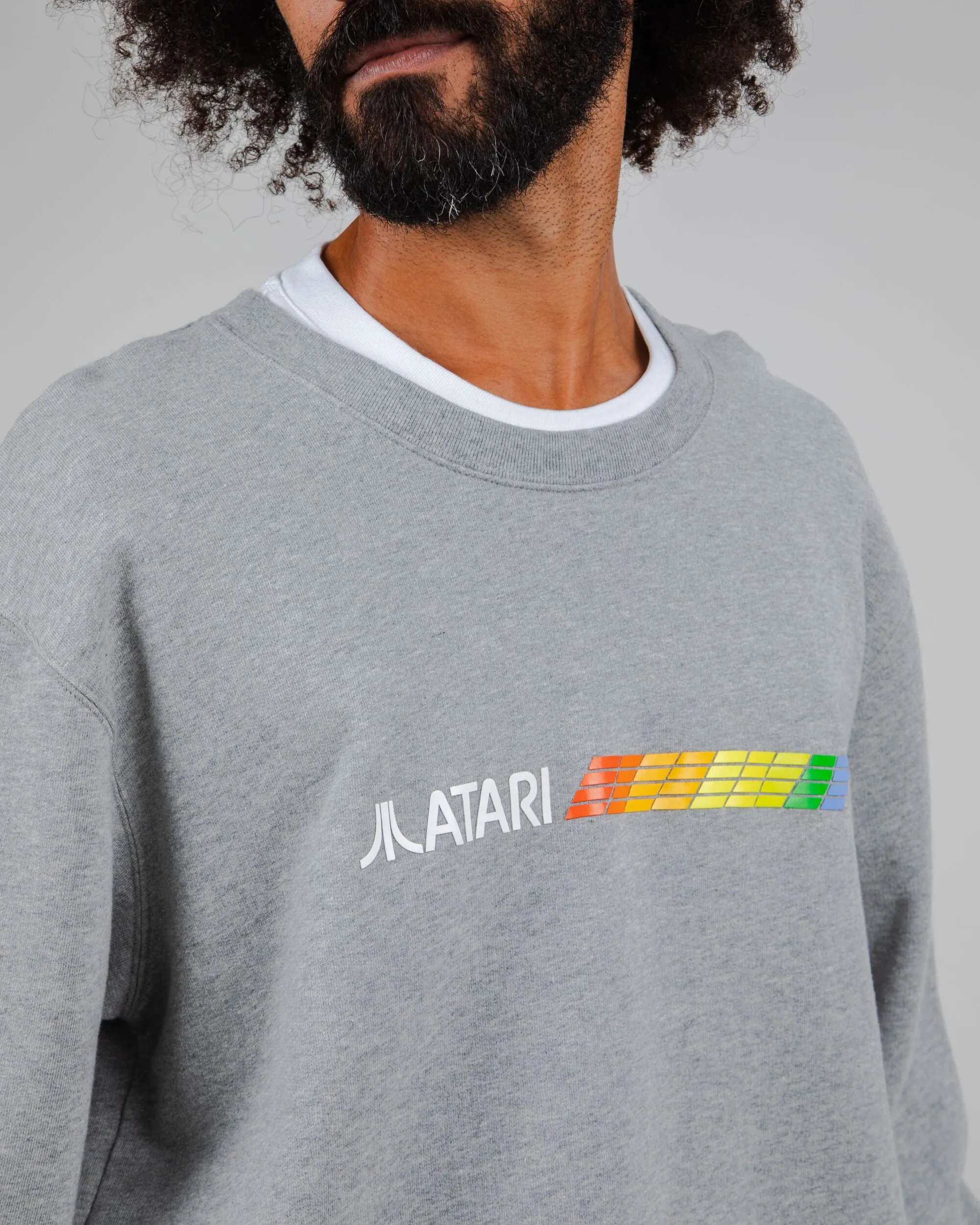 sunny day wear Atari Spectrum Sweatshirt Grey Melange
