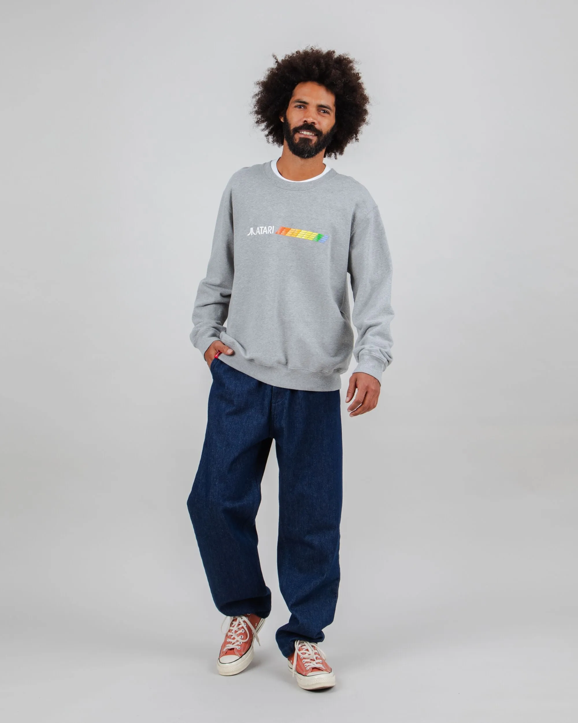 full sleeve Atari Spectrum Sweatshirt Grey Melange