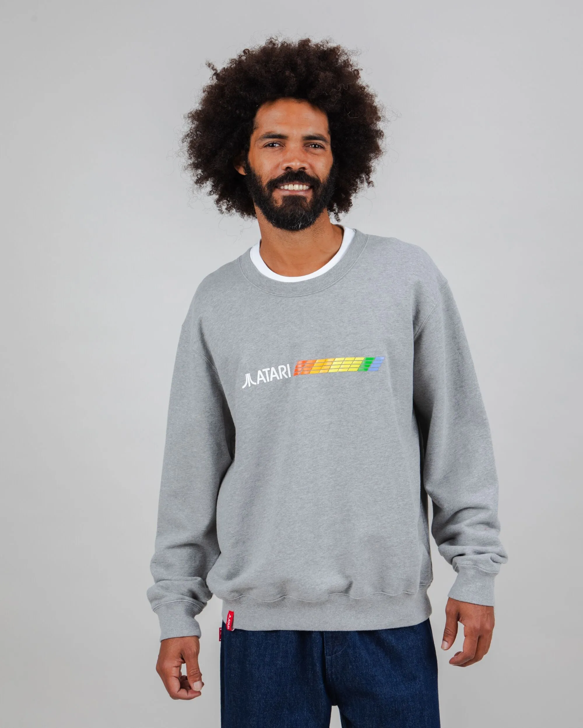 Dark Shade Classic Bold Atari Spectrum Sweatshirt Grey Melange