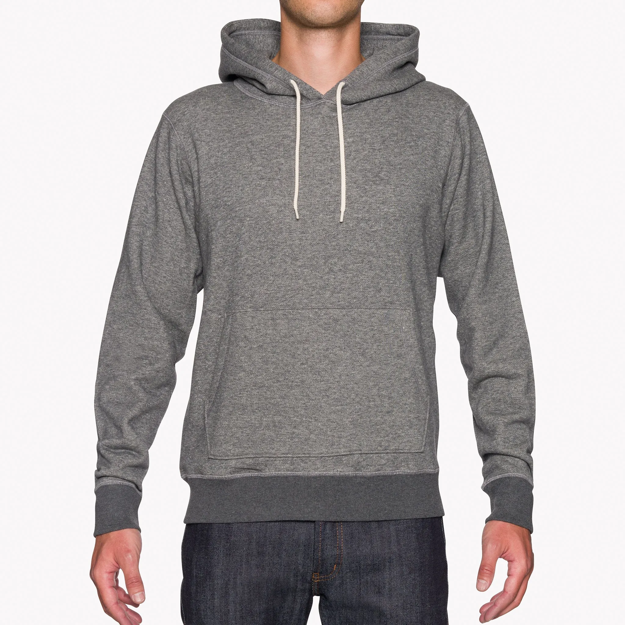 Travel Minimal Pullover Hoodie - Heavyweight Terry - Charcoal