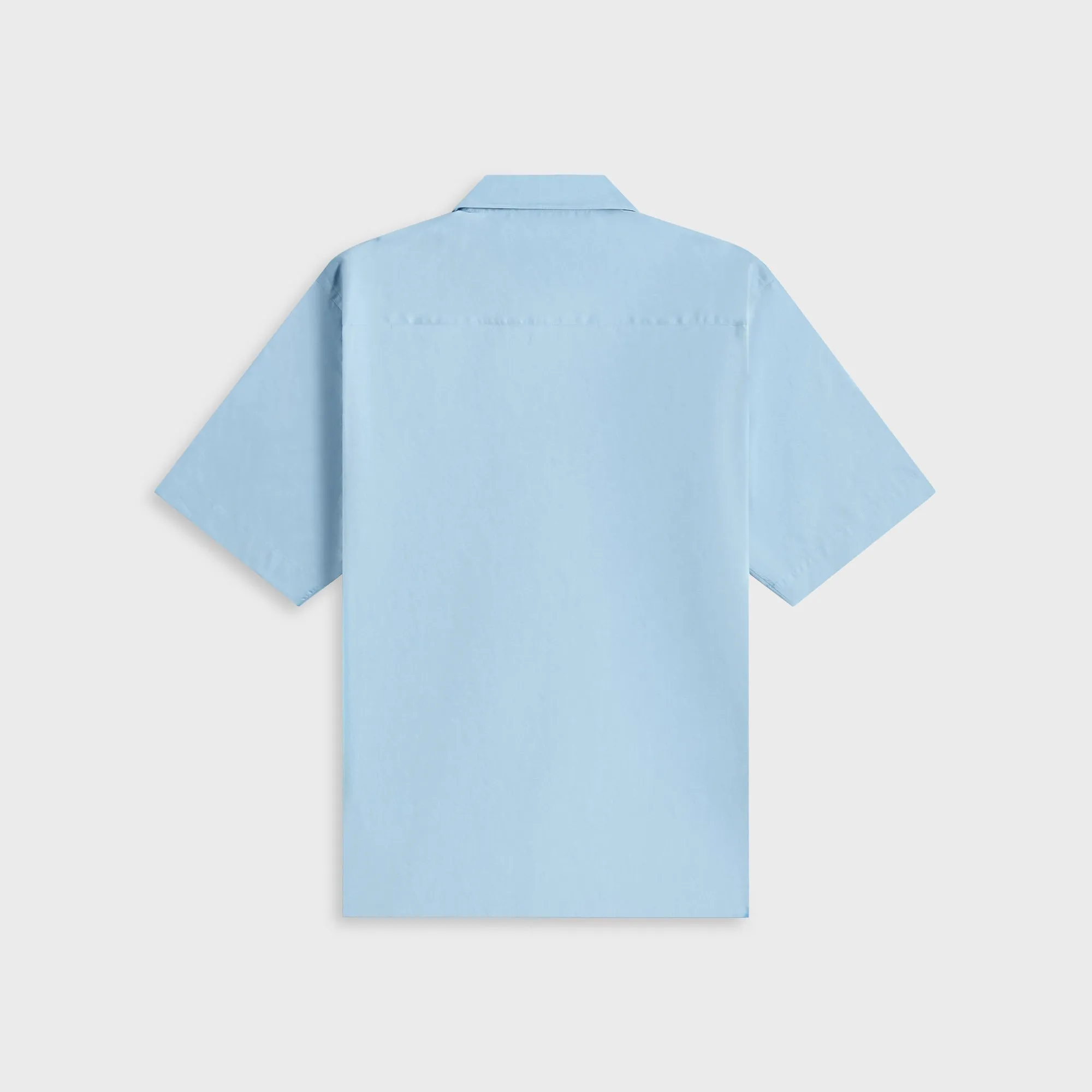 Auralee Washed Finx Typewriter Open Collar Shirt - Light Blue Ergonomic Mobility Cut Abrasion Resistant Edges
