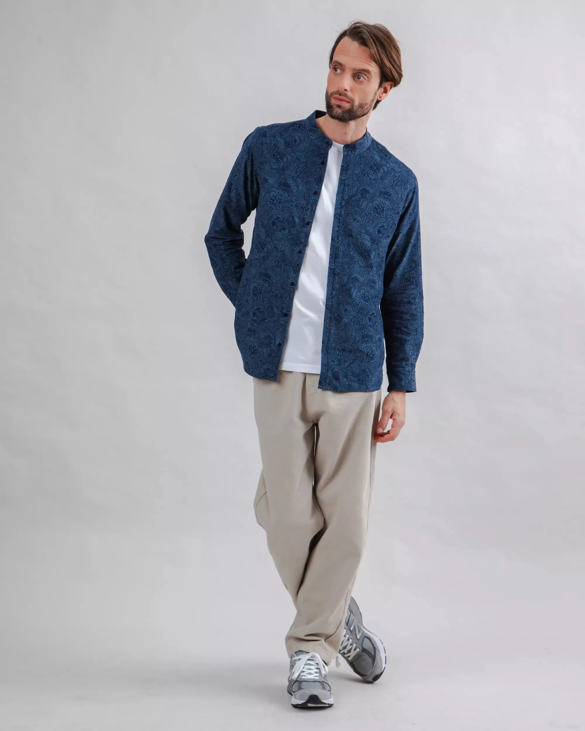 Baby Cord Noodles Mao Shirt Unisex Option