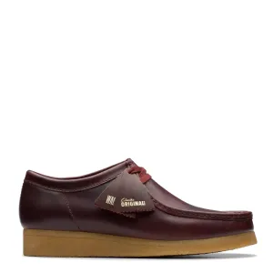 Clarks Originals Wallabee Deep Red Leather Lace Up Dust Free