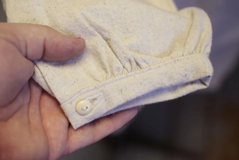 Banded Collar Shirt in Osnaburg Functional Fashion