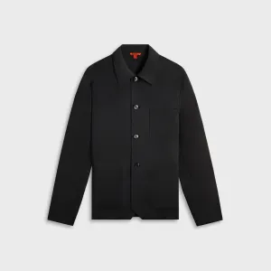 Soft Touch Texture City Commuter Barena Overshirt Visal Tropical Piombo - Black