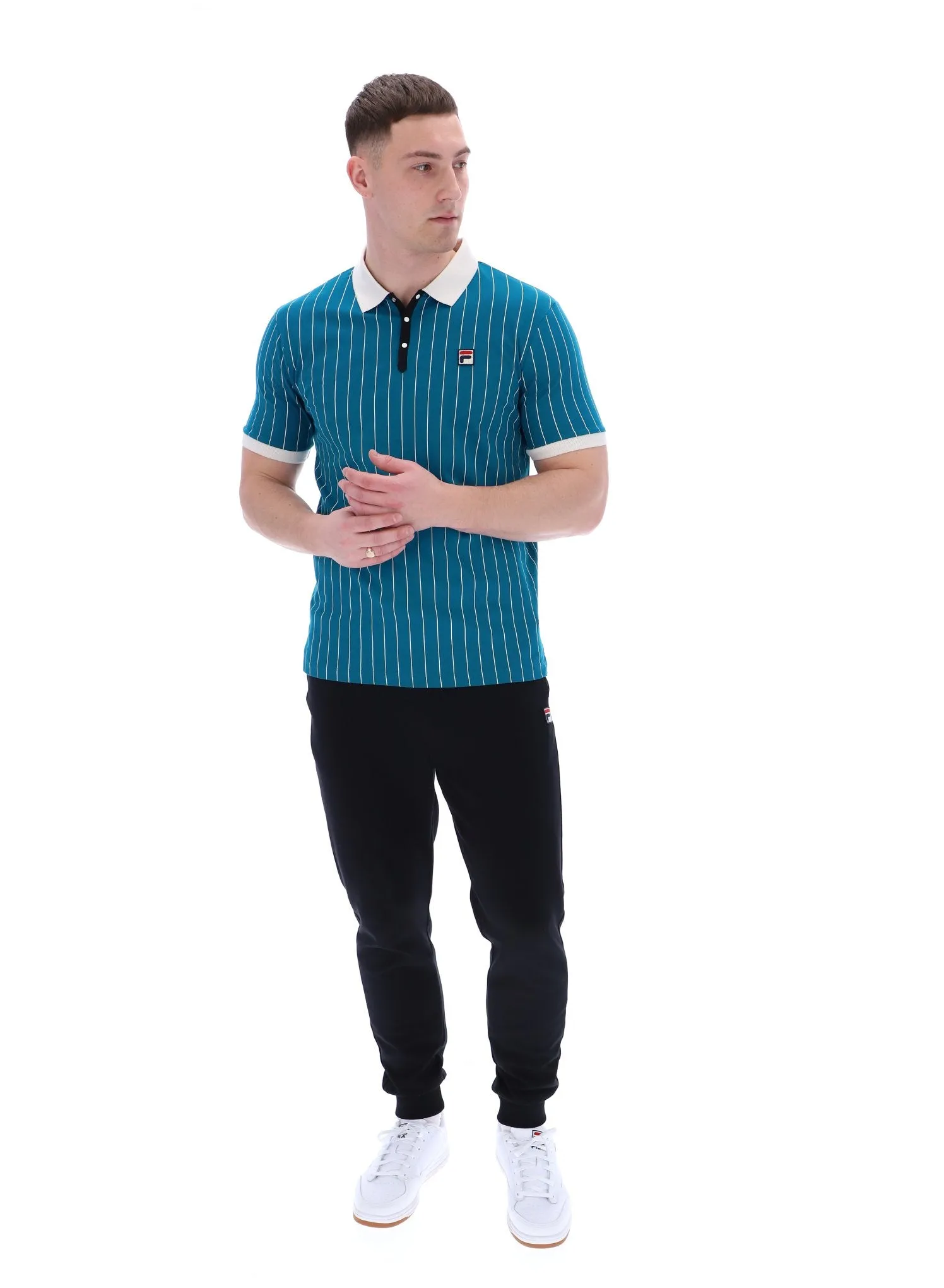 BB1 Classic Vintage Striped Polo Zip Up