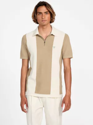 Mature appeal Beige Humphrey Polo Sweater Shirt