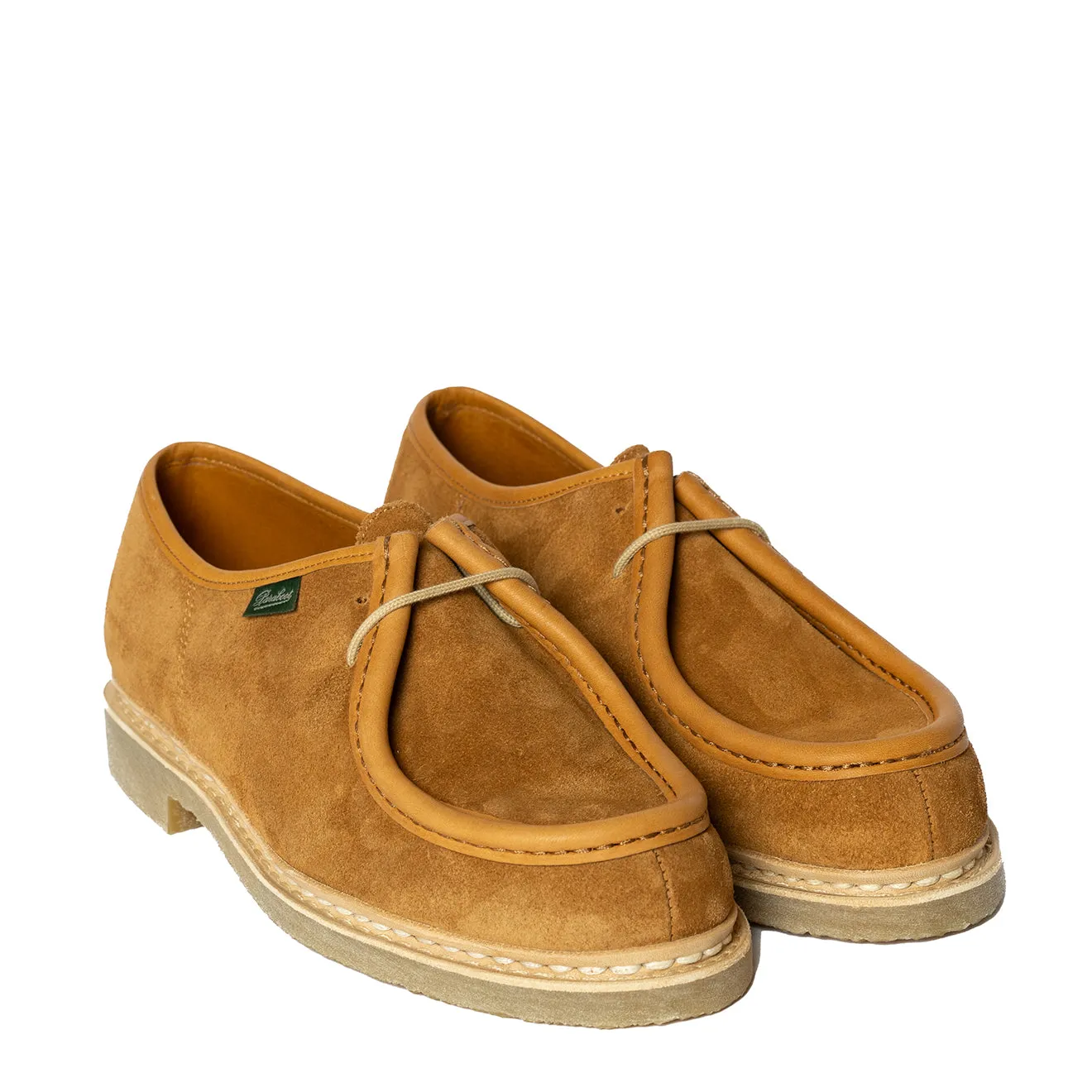 Stretchable Upper Paraboot Micka Shoe Suede Ario Honey / Vel Whisky