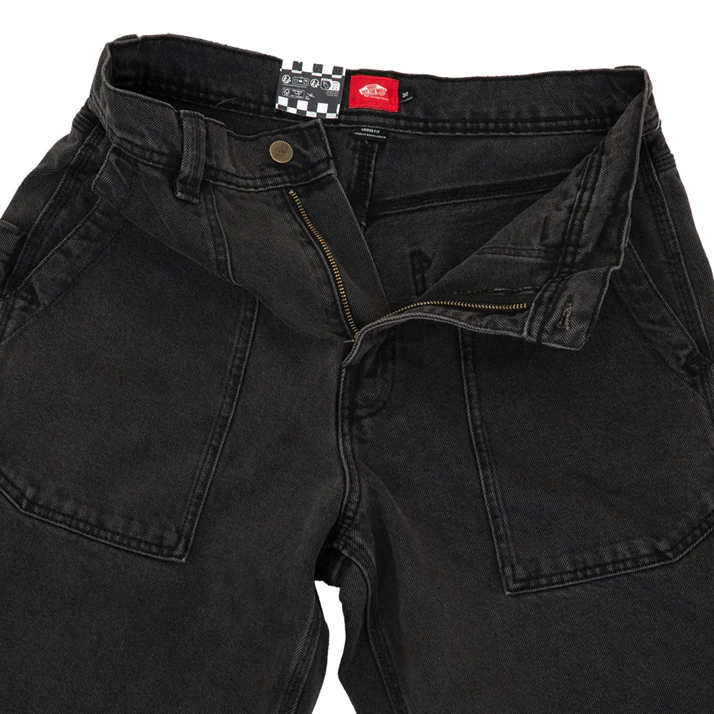 Skate Utility Loose Fit Denim Short (Black Denim) VBU warm weather No Ride Up
