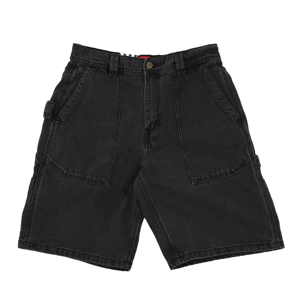 tumble dry Travel Shorts Skate Utility Loose Fit Denim Short (Black Denim) VBU