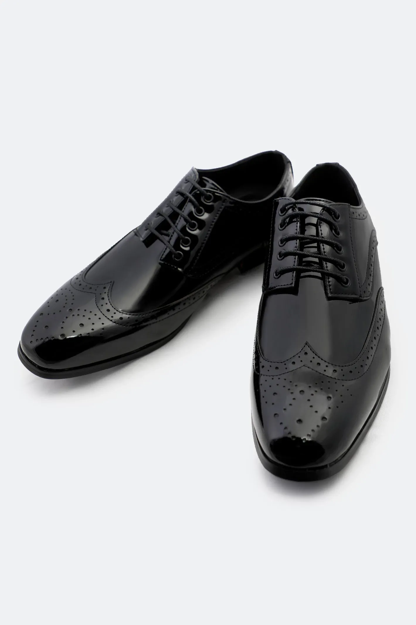 Black Derby Formal Shoes Slim Comfort
