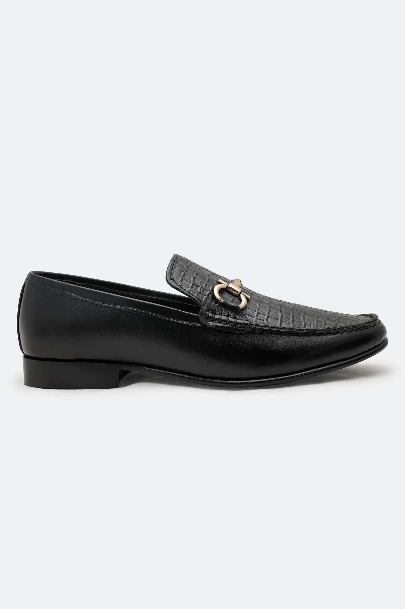 Scandi Fit Black Formal Moccasins Shoes