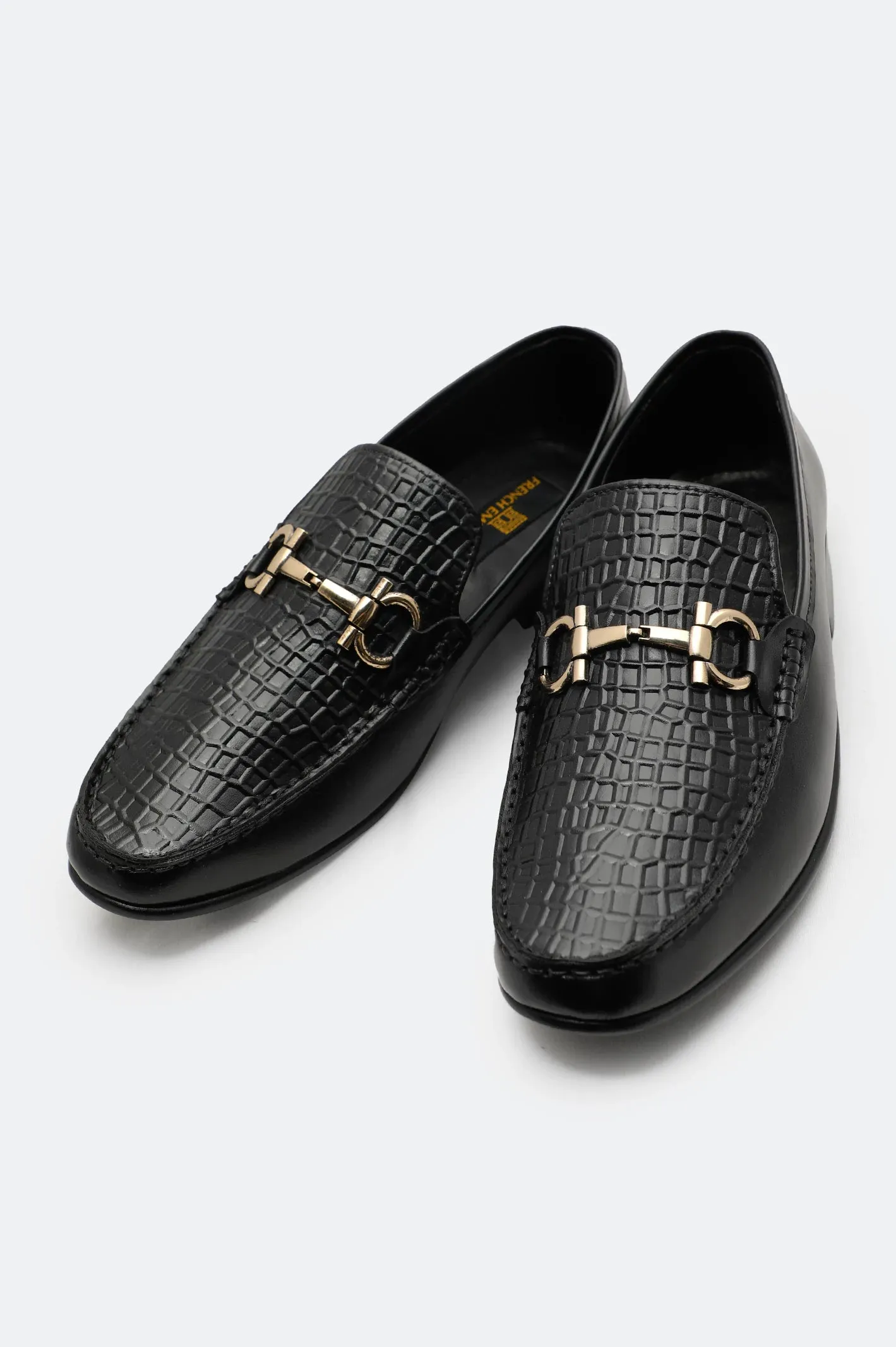 Black Formal Moccasins Shoes Seamless Stitching
