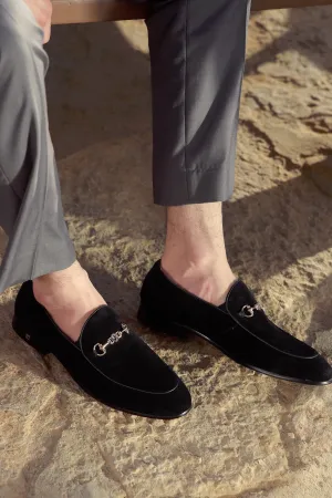 Black Formal Moccassins Shoes Opulent Fit Formal Look