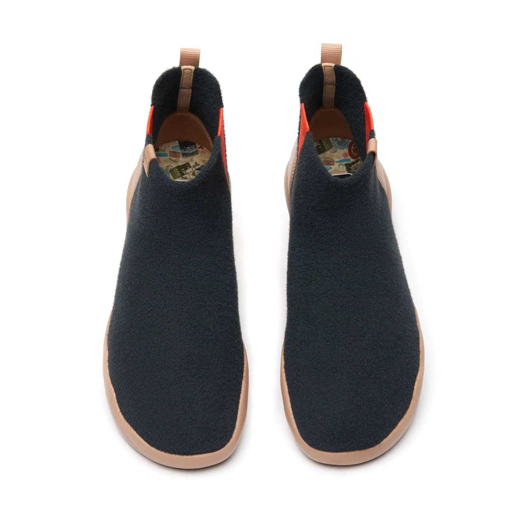 Black Knitted Wool Granada Men All Weather Windy Weather