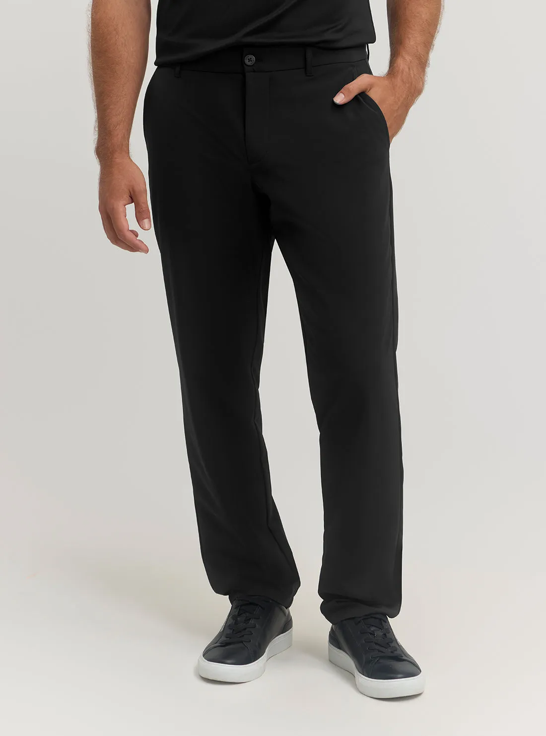 Breathable mesh Black Myron Dressy Pants