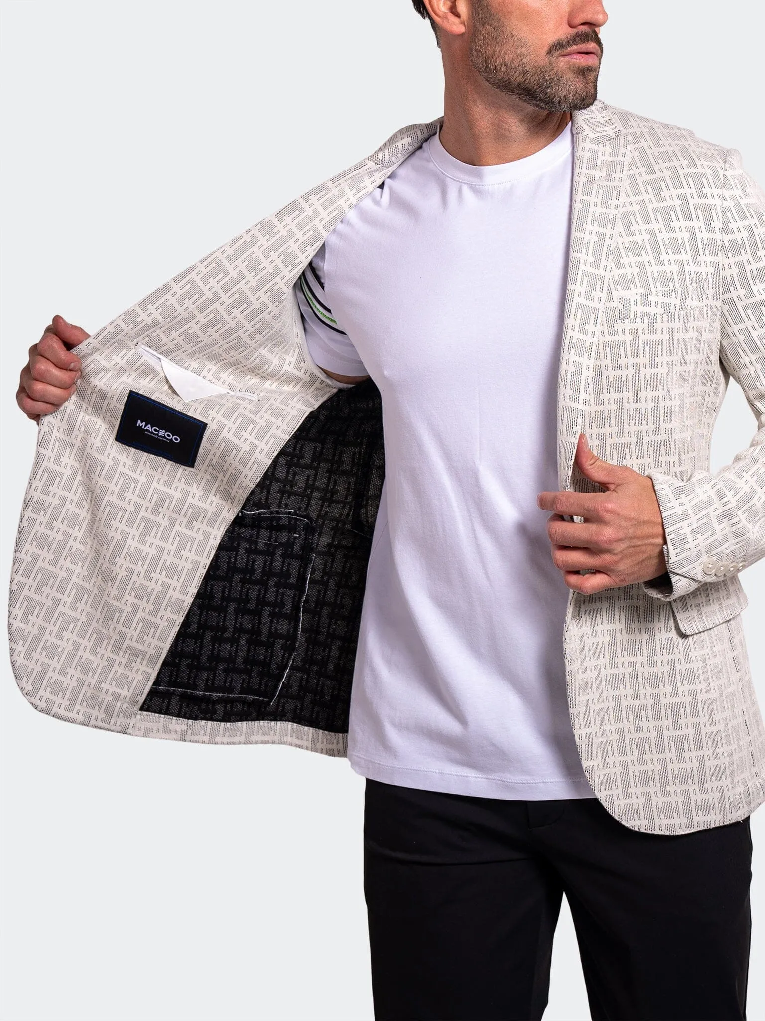 Three Layer Laminate Blazer Ascension0117 White
