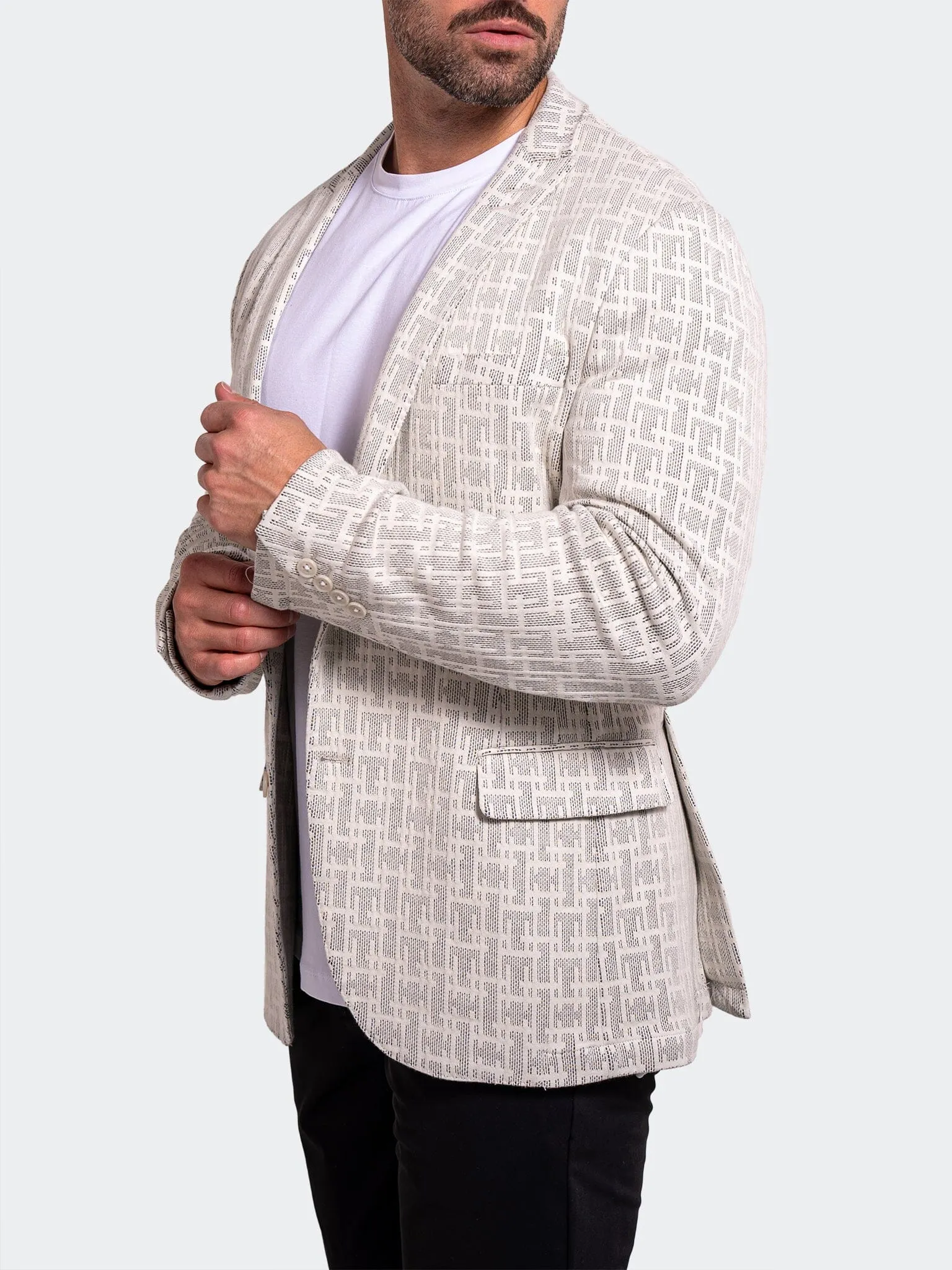 Sun Protection Fabric Blazer Ascension0117 White
