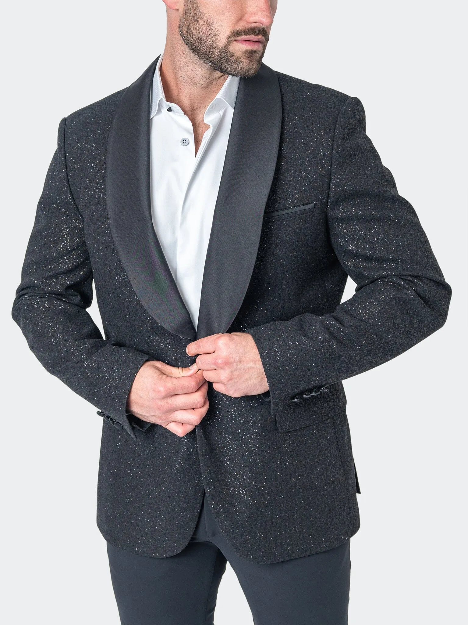 Minimalist Aesthetic Blazer Shawl Ceremonial Black