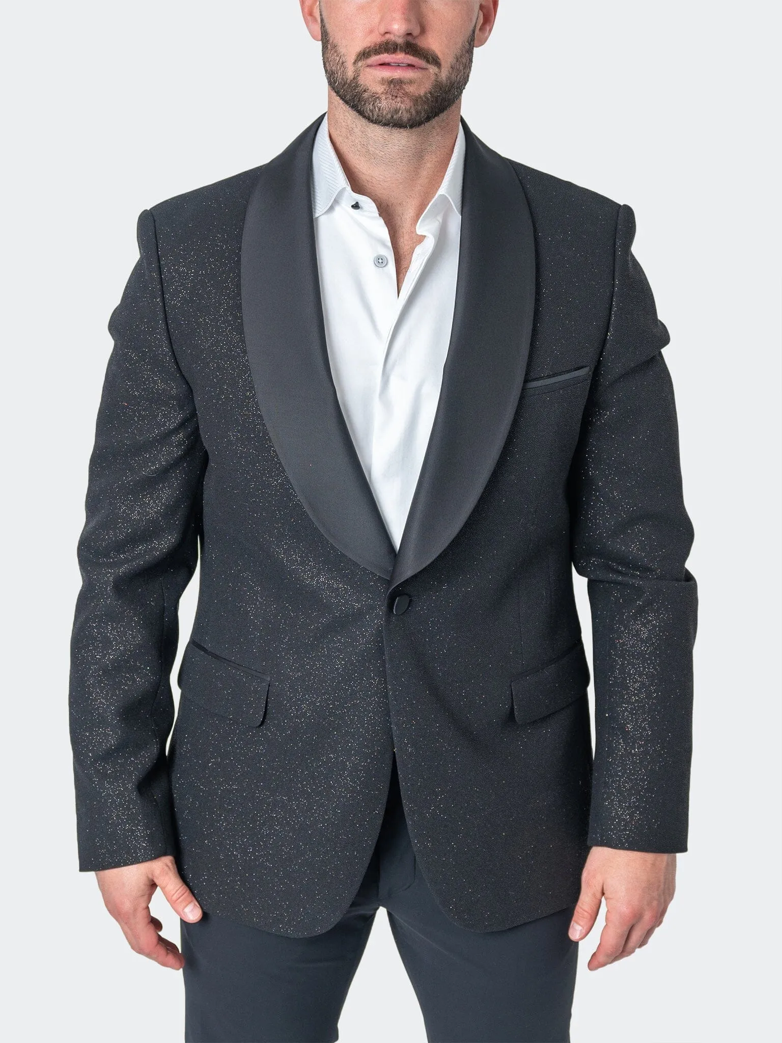 Flexible Fit Engineering Short Length Blazer Shawl Ceremonial Black