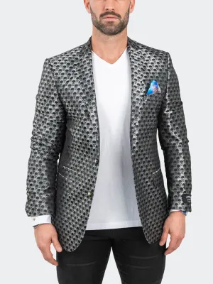 WaterRepellentFabric Snag Free Surface Blazer SkullRepeat Grey