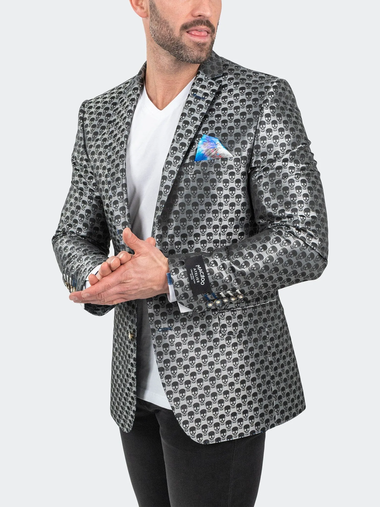 Blazer SkullRepeat Grey Refined Casual Casual Staple