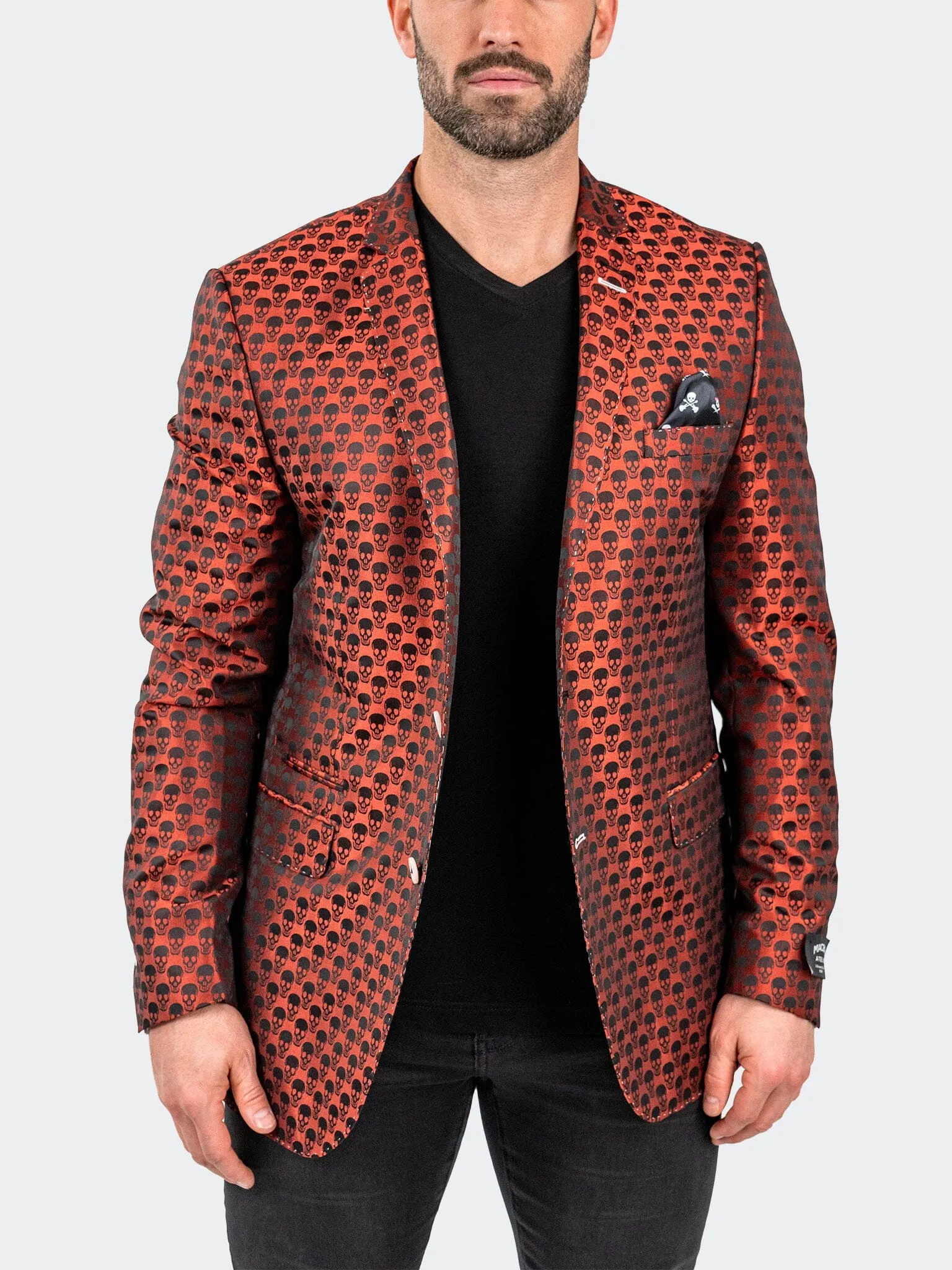 Blazer SkullRepeat Orange Roll Up Storage Design