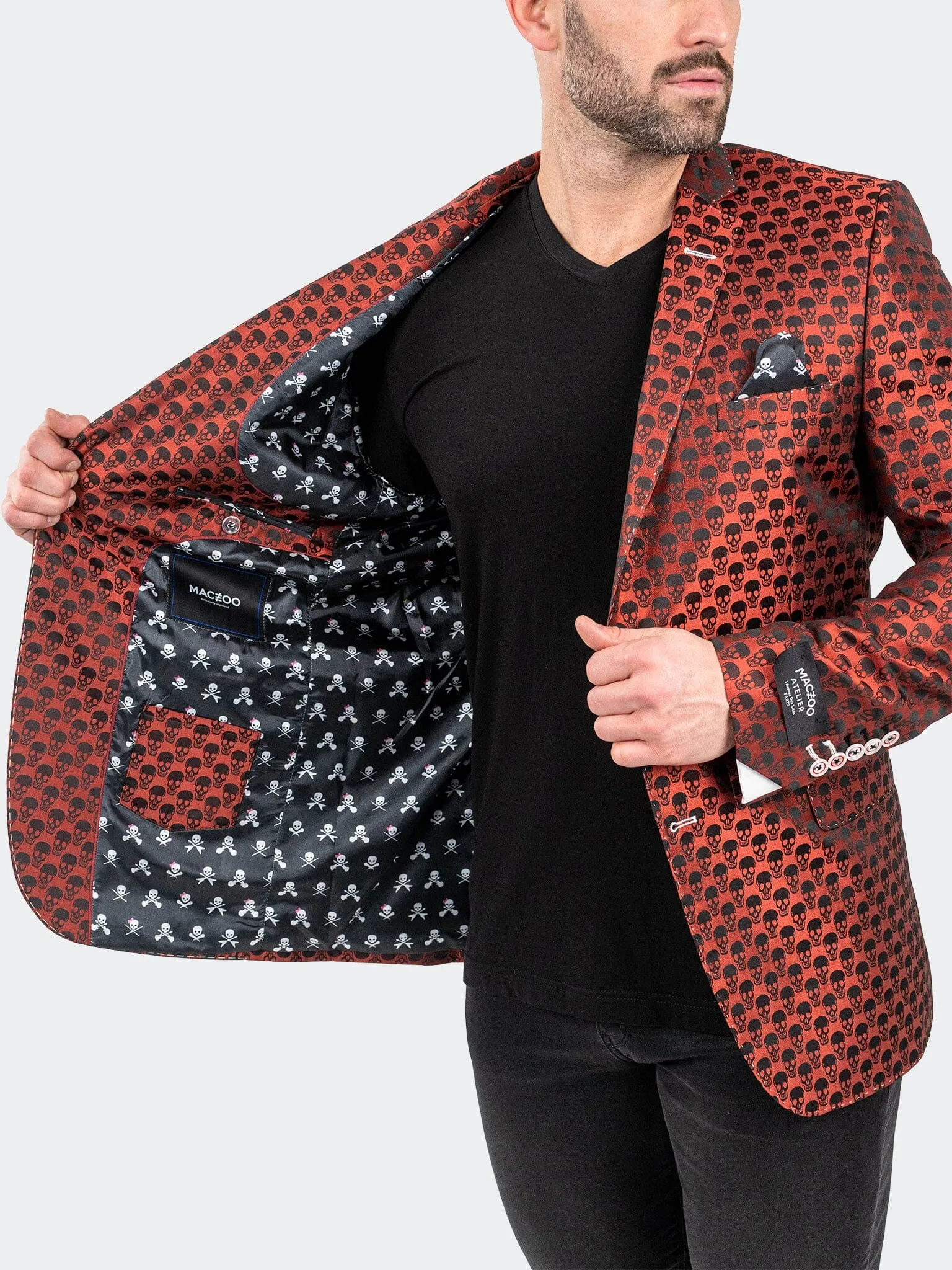 Blazer SkullRepeat Orange Stylish Chill Piece