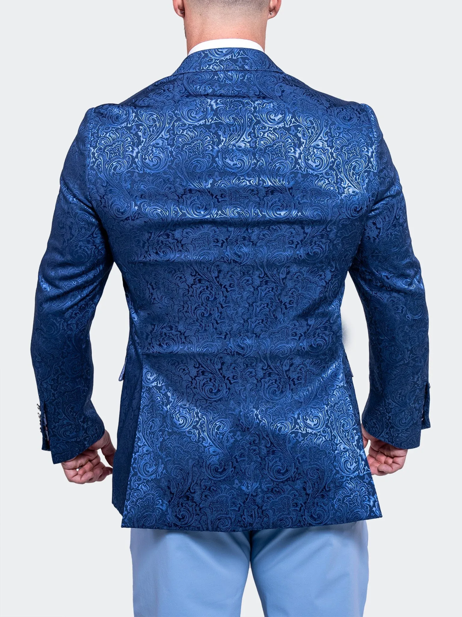 Blazer Socrate Ascension2152 Blue Eco Conscious Dye Process