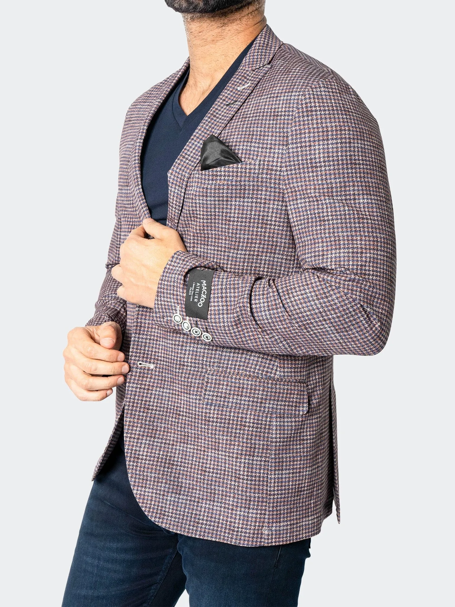 Tear Resistant Fabric Blends Blazer Unconstructed Descartes ItalianHounds Brown