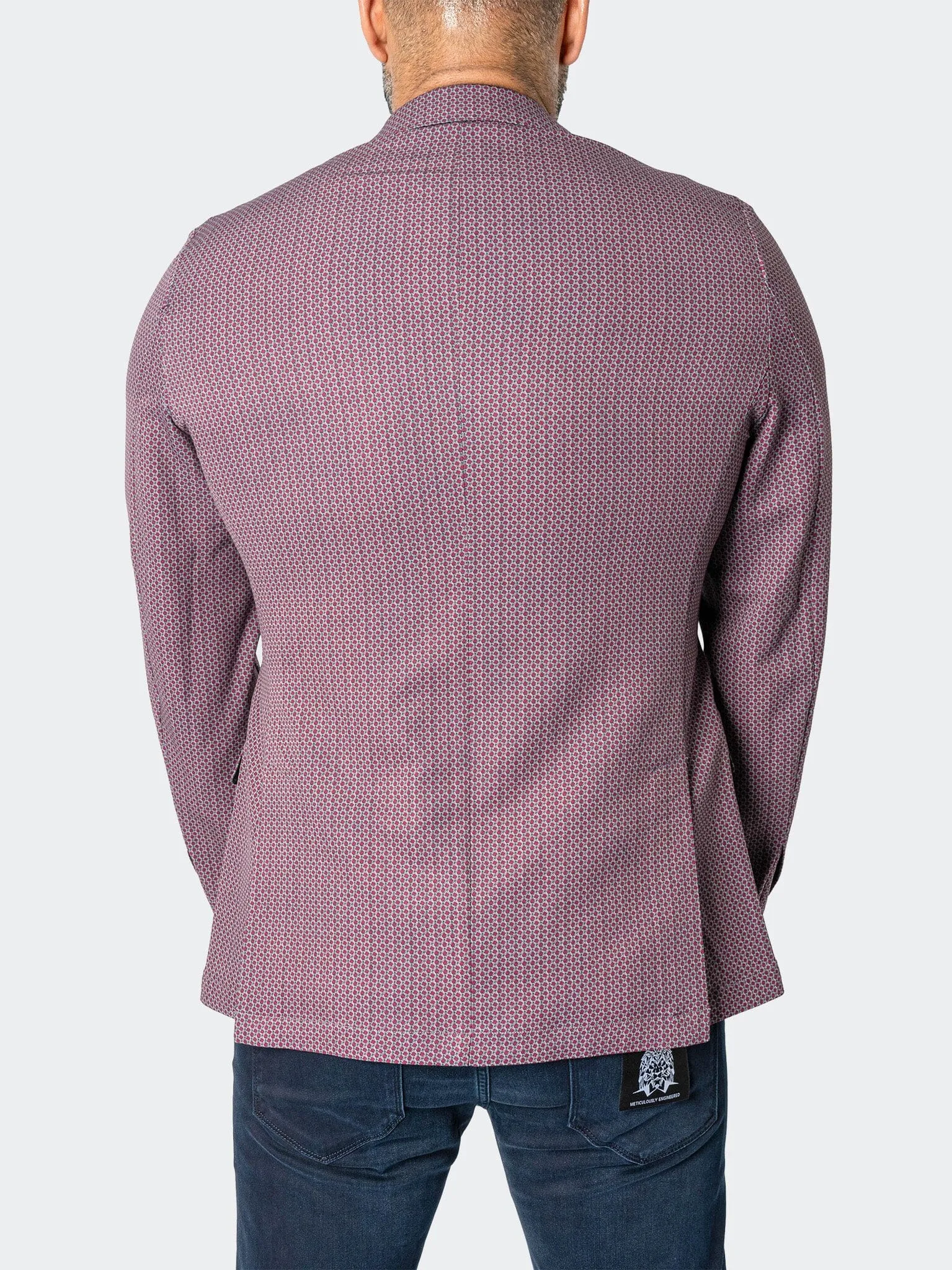 Blazer Unconstructed FrenchRubies Red Softshell Fabric