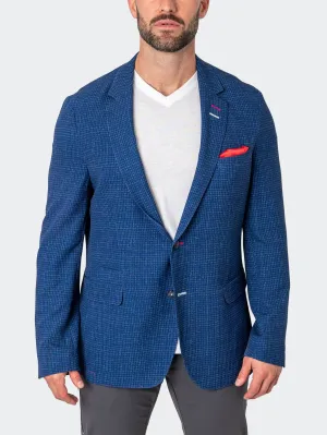 City Style Blazer Unconstructed Squared Blue