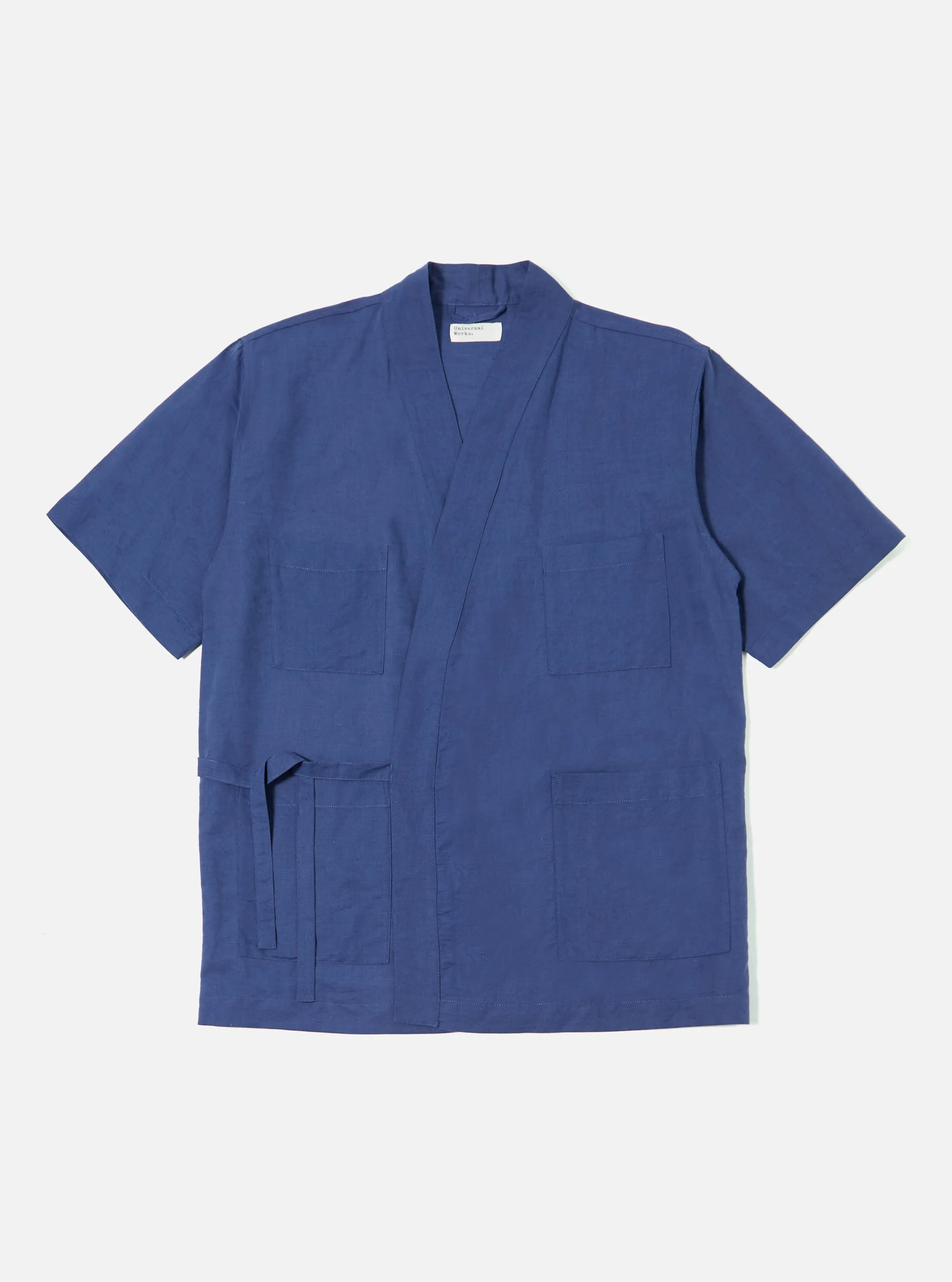 formal dinner Blue Linen Cotton Shirtin S/S Kyoto Work Shirt