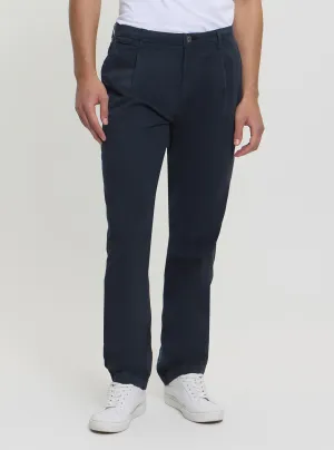 Blue Mid-Rise Slim Fit Taylor Chino Pants Layer Ready Quick Wear