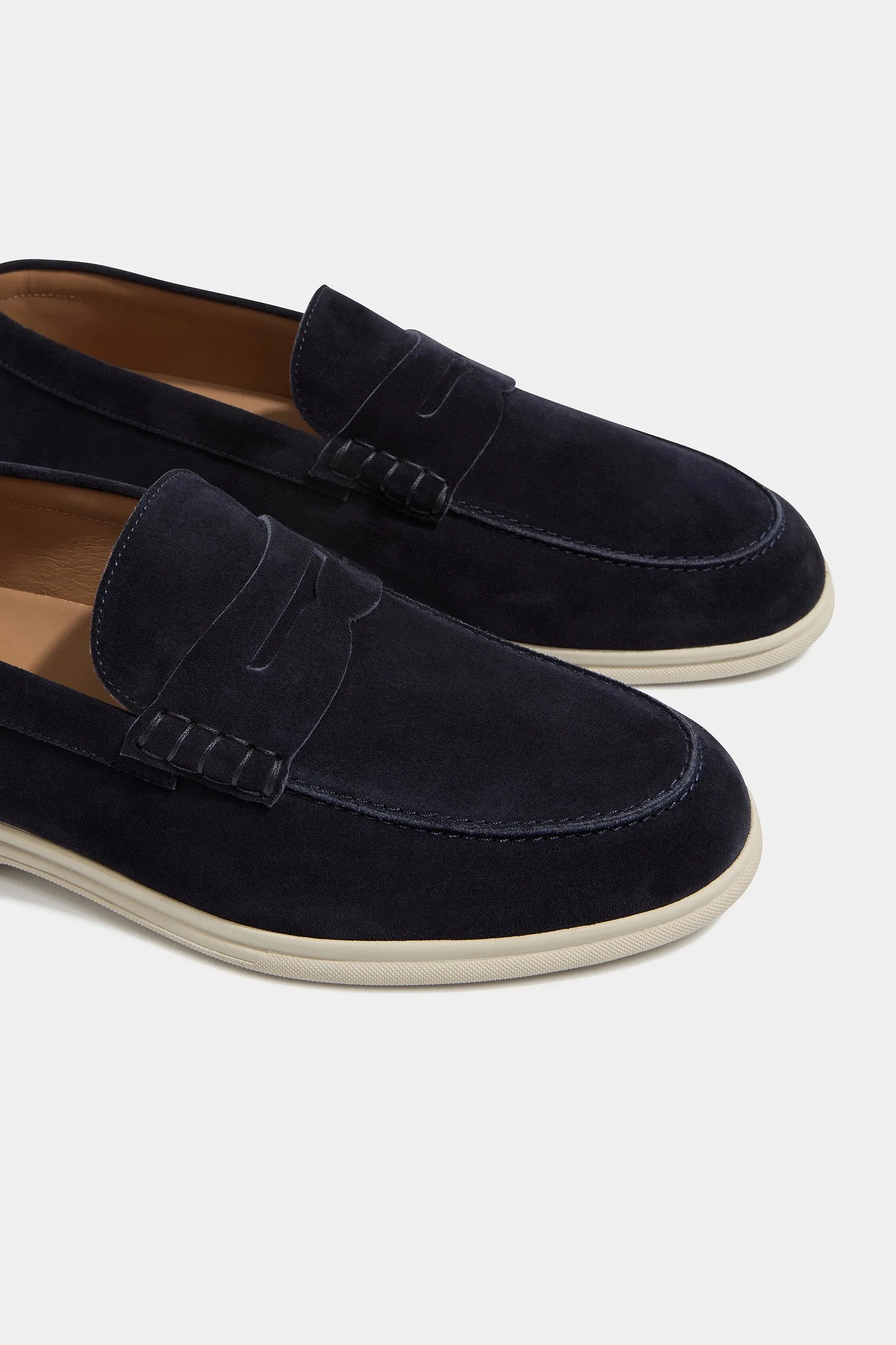Path Safe Blue penny loafers - Made in Italy