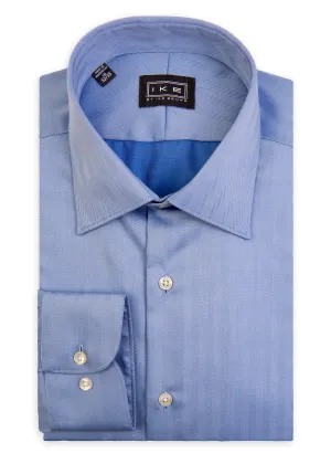 Lightweight Material Blue Vertical Chevron Ike by Ike Behar Dress Shirt