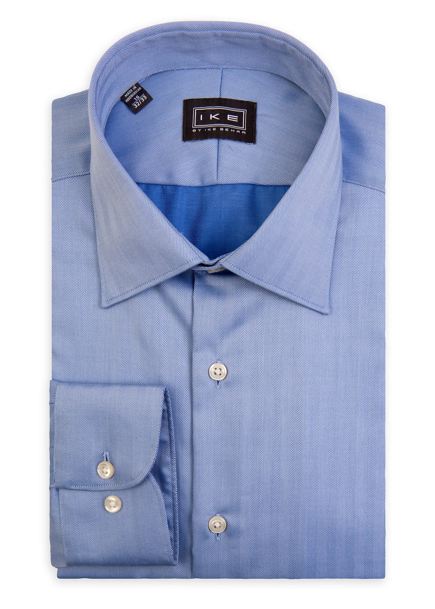 Blue Vertical Chevron Ike by Ike Behar Dress Shirt Sleek Style