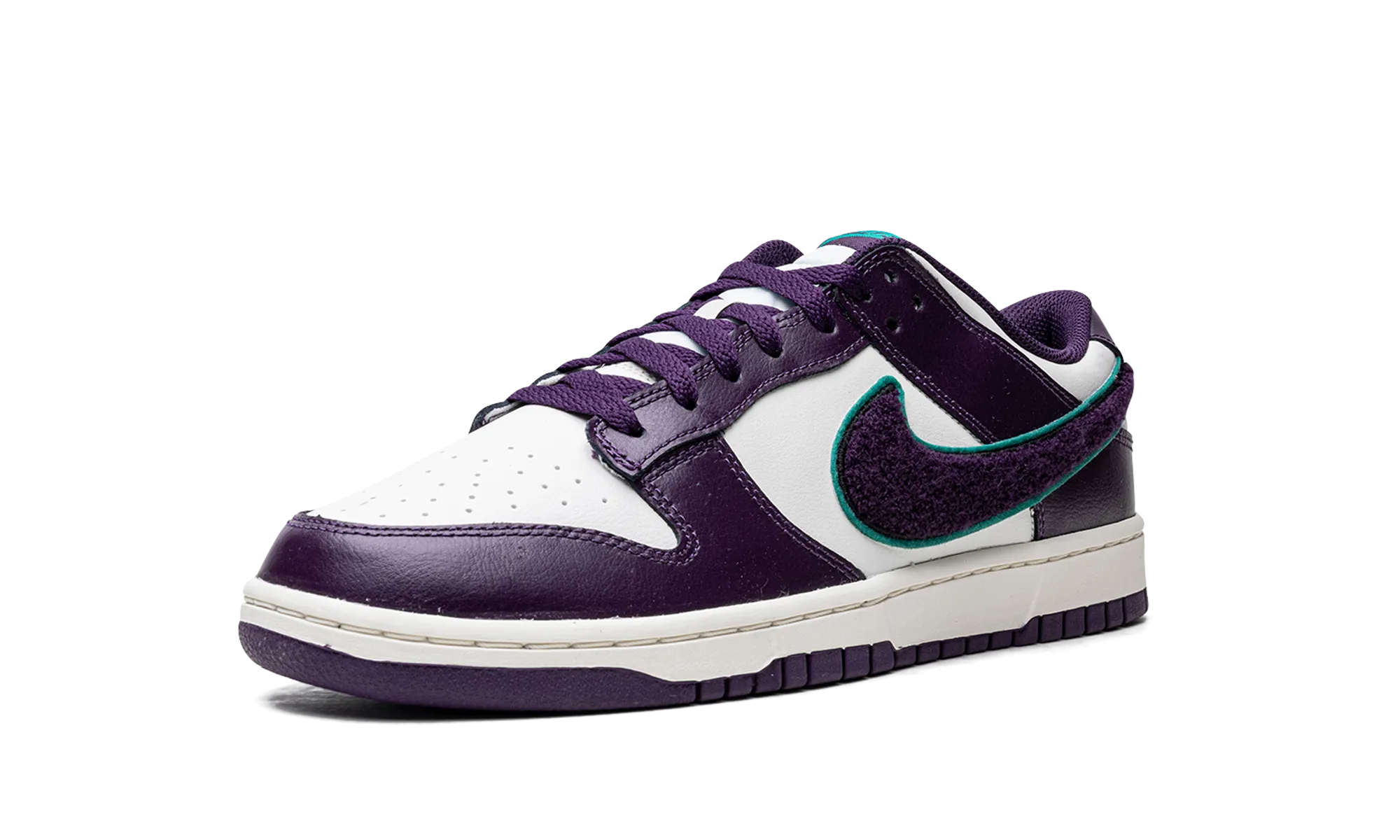 Rugged Comfort Flat Grounding Dunk Low "Chenille Swoosh - Grand Purple"
