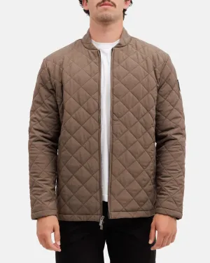 Crosscut Men's Quilted Bomber Jacket - Iron Range Bonded seams Dual Layer Insulation