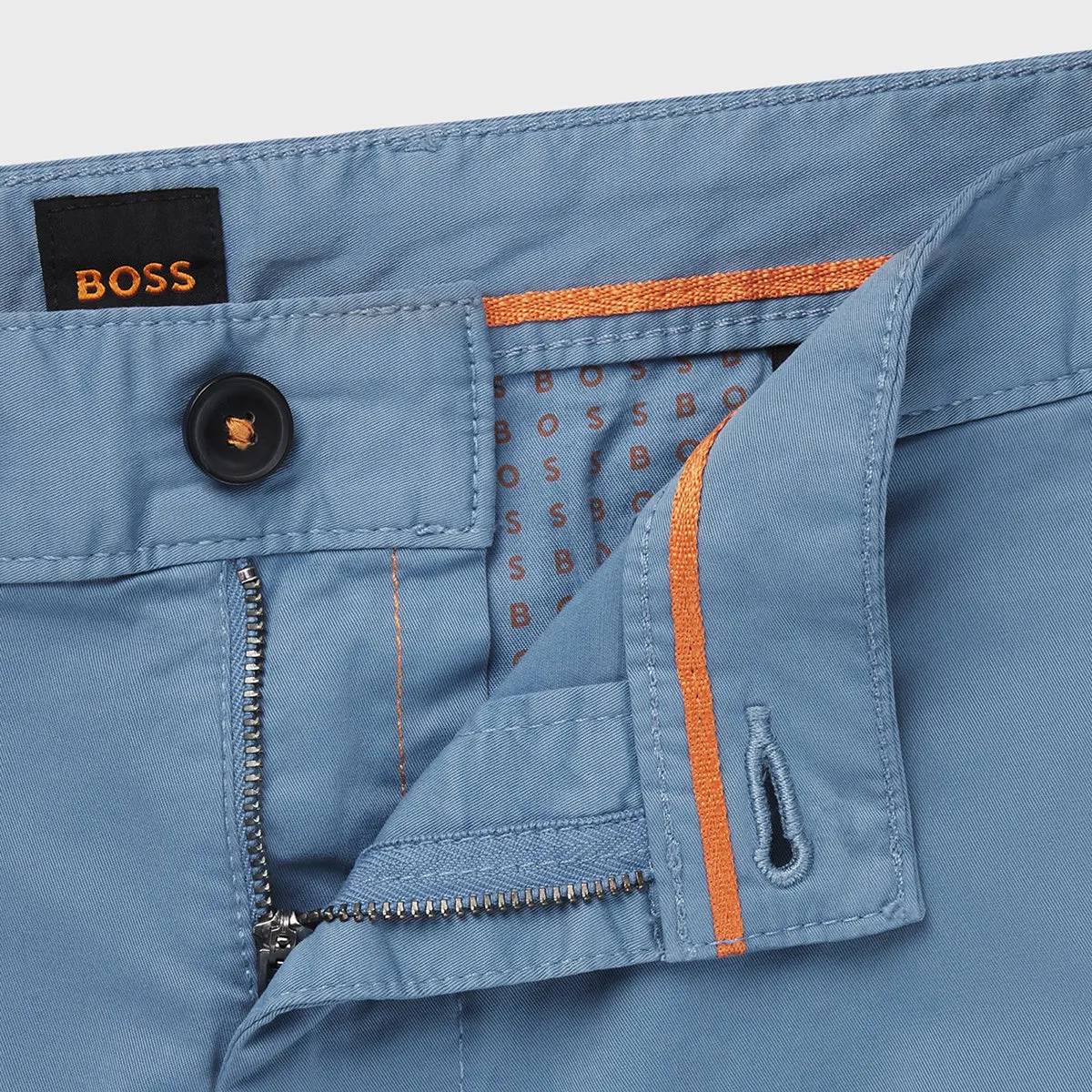 Crisp Texture sweater Boss - Chino-Slim Shorts in Open Blue