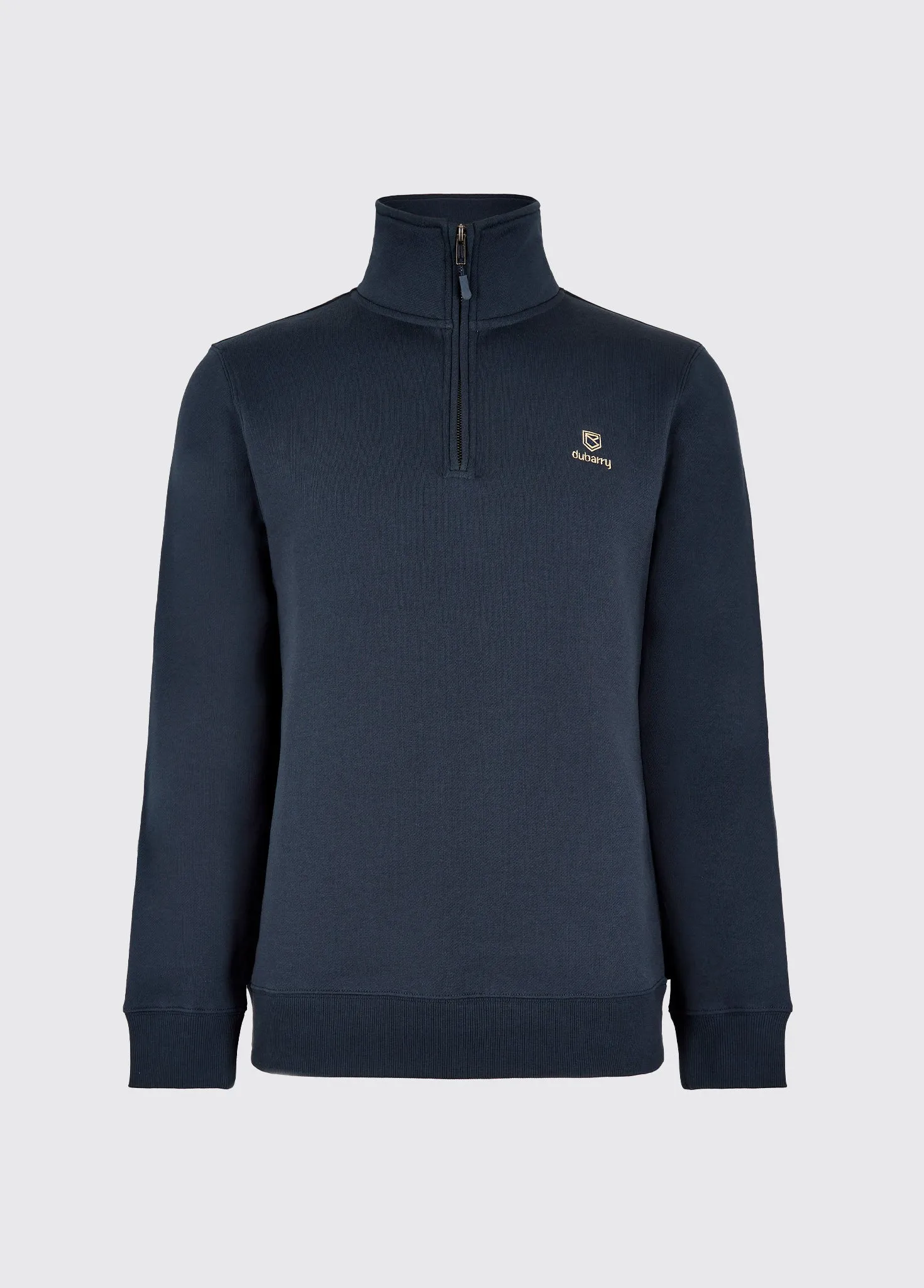 Boyce Men??s Zip Neck Sweater - Navy StaticFree Lining Creative Flow