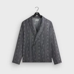 Everyday Fit Style &Kin Batik Stripe Long Sleeve Thompson Crossover Shirt - Nocturnal