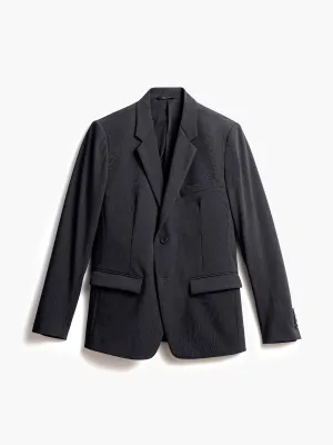 QuickRelease Buckles Oversized Silhouette Men's Velocity Suit Jacket - Dark Charcoal (LW2-NS)