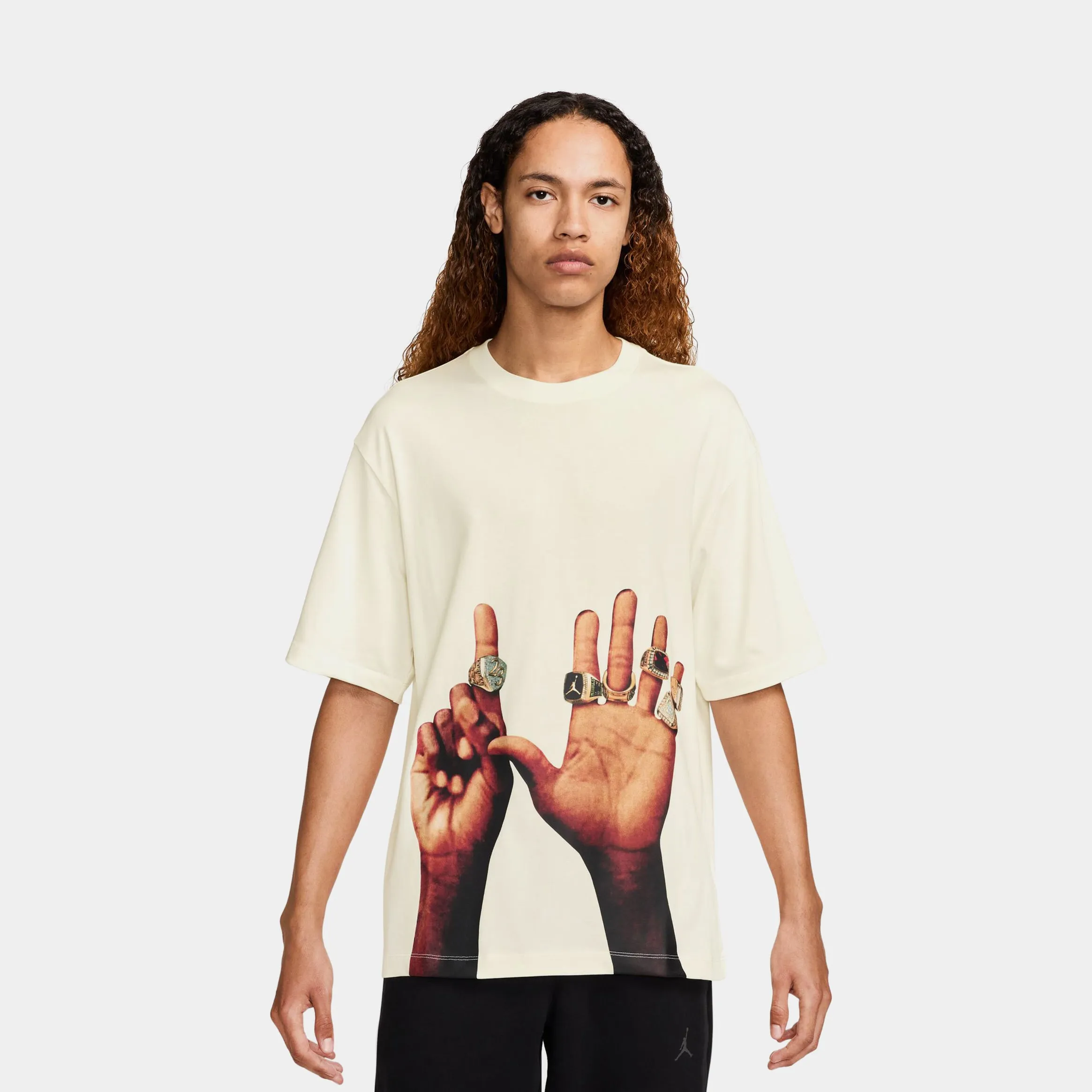 Plus size clothing Flight MVP 6 Rings Mens Short Sleeve Shirt (Sail/Black)