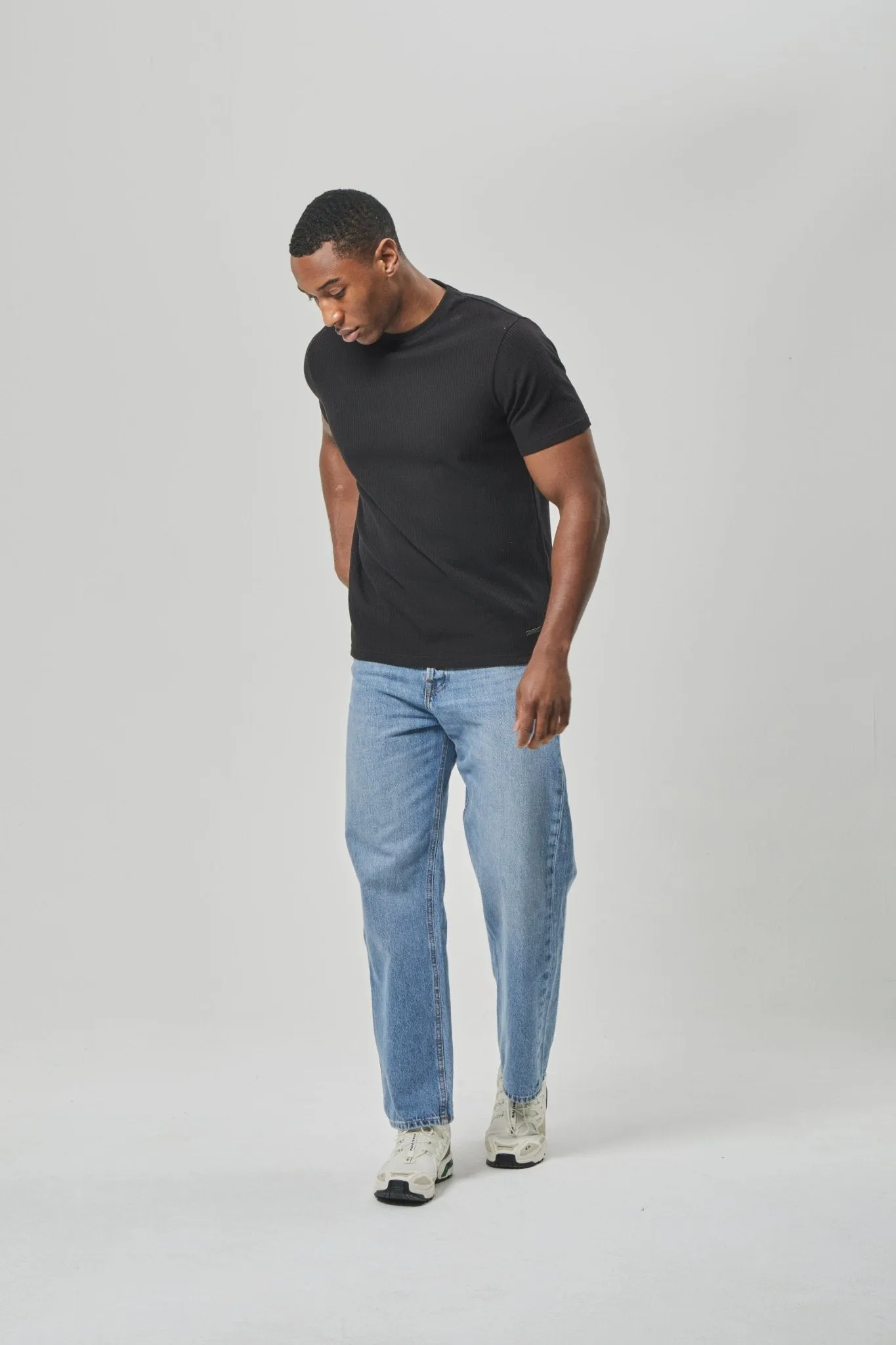 Mens 'STYNA' T-Shirt - BLACK Stain Resistant shopping