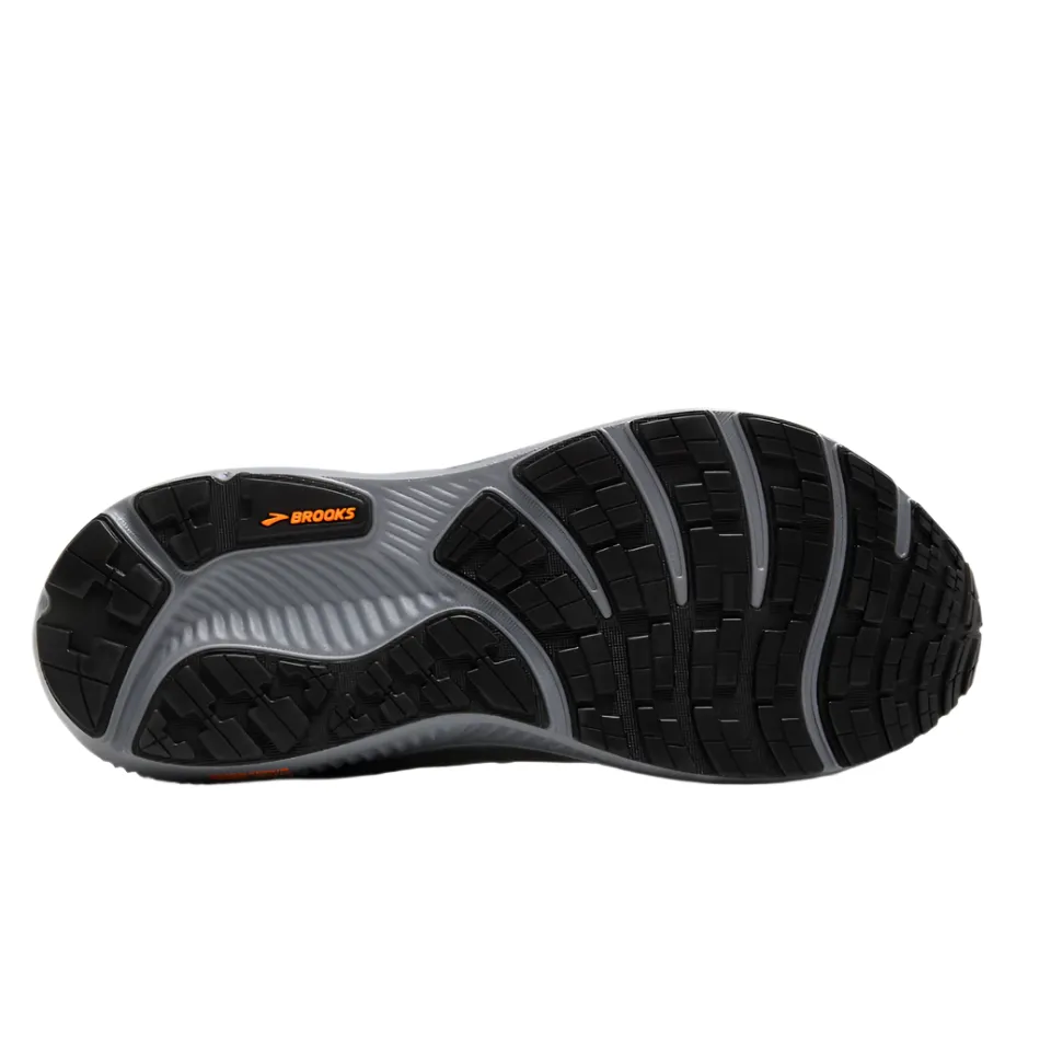 Brooks Men's Ghost 17 GTX Running Shoes in Smoke/Primer Grey/Orange AW25 secure fit shoes memory foam shoes