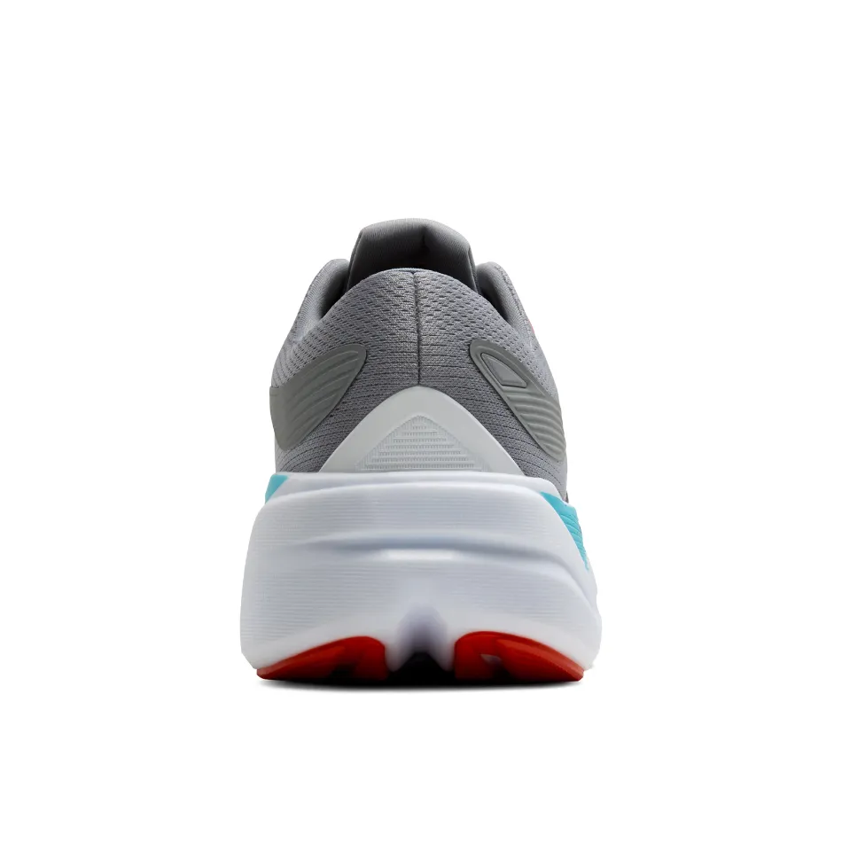 Structured Heel Cradle Brooks Men's Ghost Max 3 Running Shoes in Primer Grey/Antarctica/Red AW25