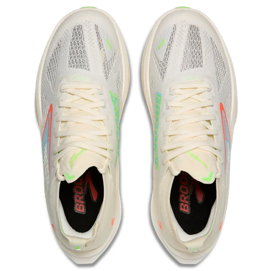 snow running option Fit Brooks Men's Hyperion Max 3 Running Shoes in Coconut/Green Gecko/Pink Clay AW25