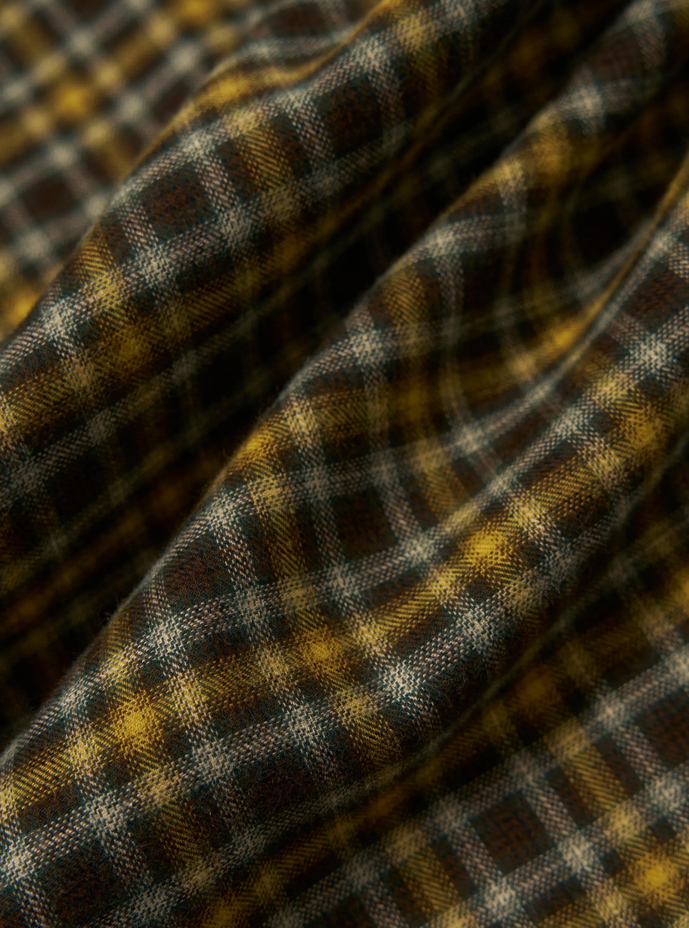 Brown Bang Check Zip Shirt Cultural Inspired